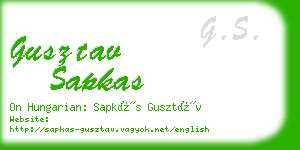 gusztav sapkas business card